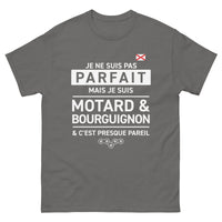 Thumbnail for T-shirt Bourgogne bleu marine dos - Je ne suis pas parfait mais motard