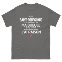 Thumbnail for T-shirt Saint-Pourcinois bordeaux dos - Je ne ferme pas ma gueule