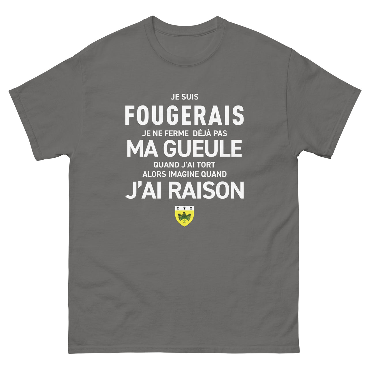 T-shirt Bretagne bordeaux dos - Je suis Fougerais, humour