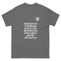 Thumbnail for T-shirt humour anthracite dos - Je ne suis pas vétérinaire