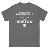 T-shirt Cadeau Breton Humour - Frôler la perfection