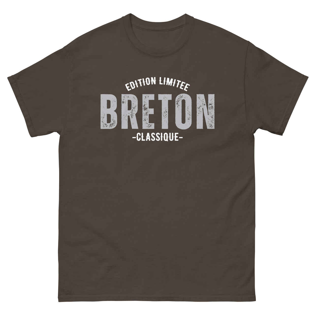 T-shirt Bretagne vert militaire - texte design classique