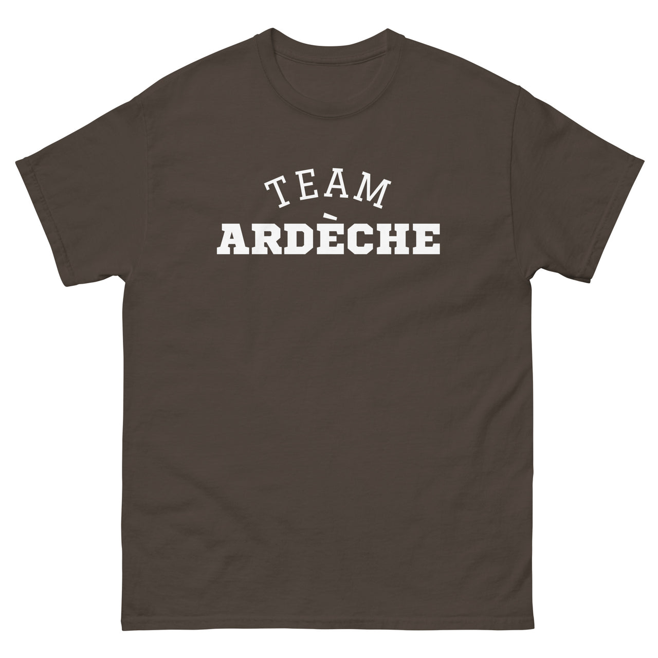T-shirt Ardèche bordeaux dos - Fierté locale et style décontracté
