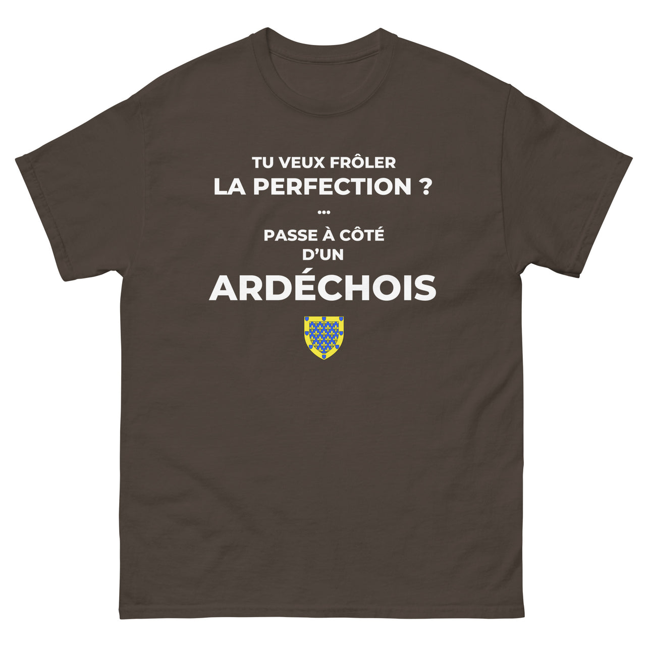 T-shirt Ardéchois bordeaux face - Frôler la perfection