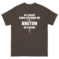 Thumbnail for T-shirt Bretagne bordeaux face - Ne jamais sous-estimer un Breton en colère