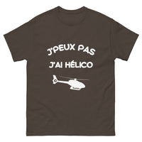 Thumbnail for T-shirt Hélico bleu marine - J'peux pas j'ai Hélico dos