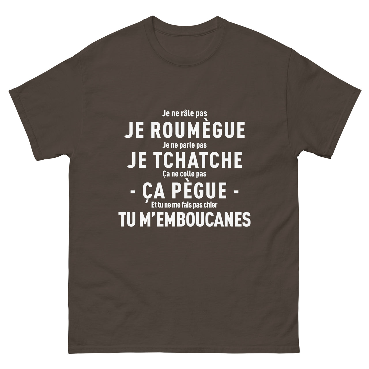 T-shirt classique homme chocolat noir - look structuré et tendance