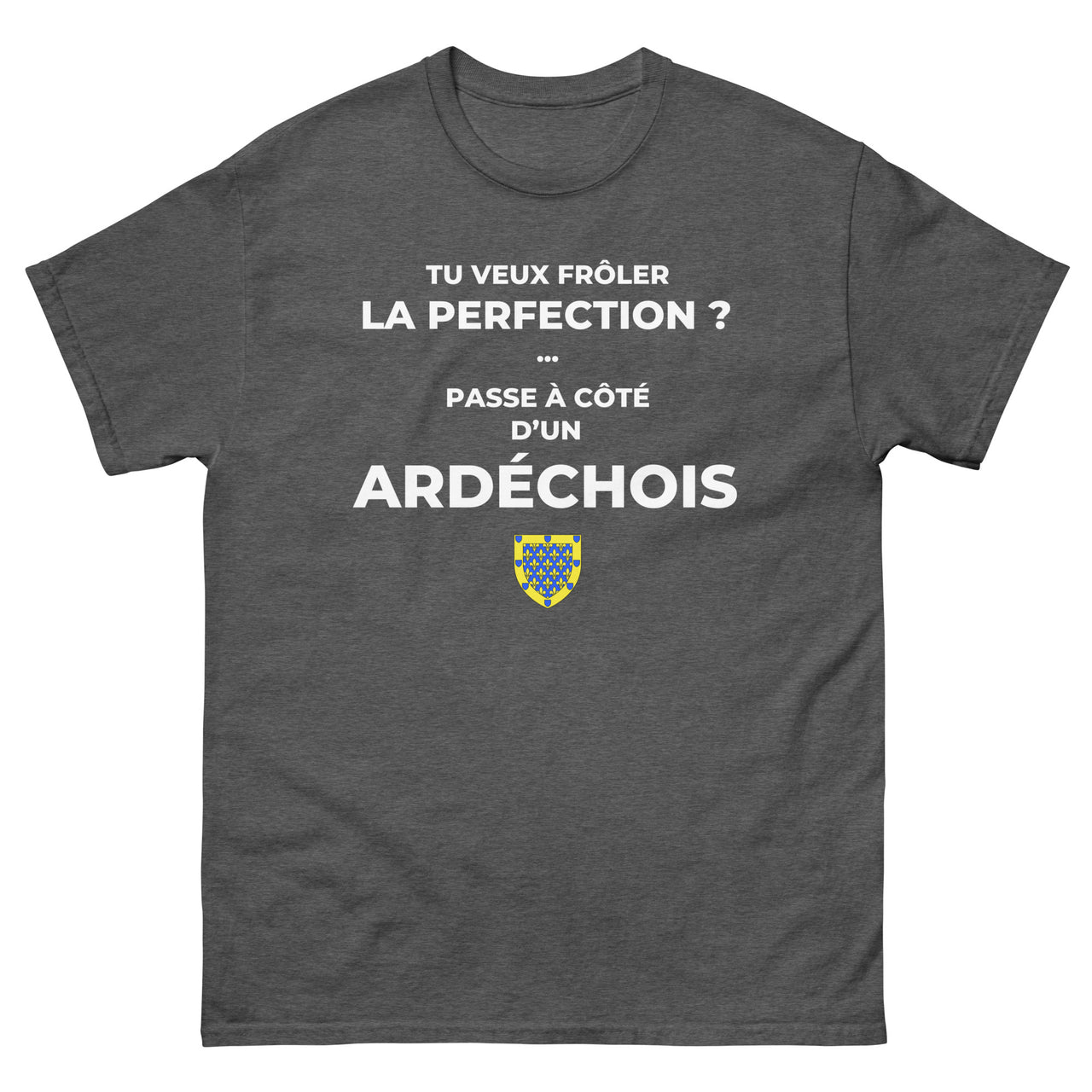 T-shirt Ardéchois noir face - Frôler la perfection
