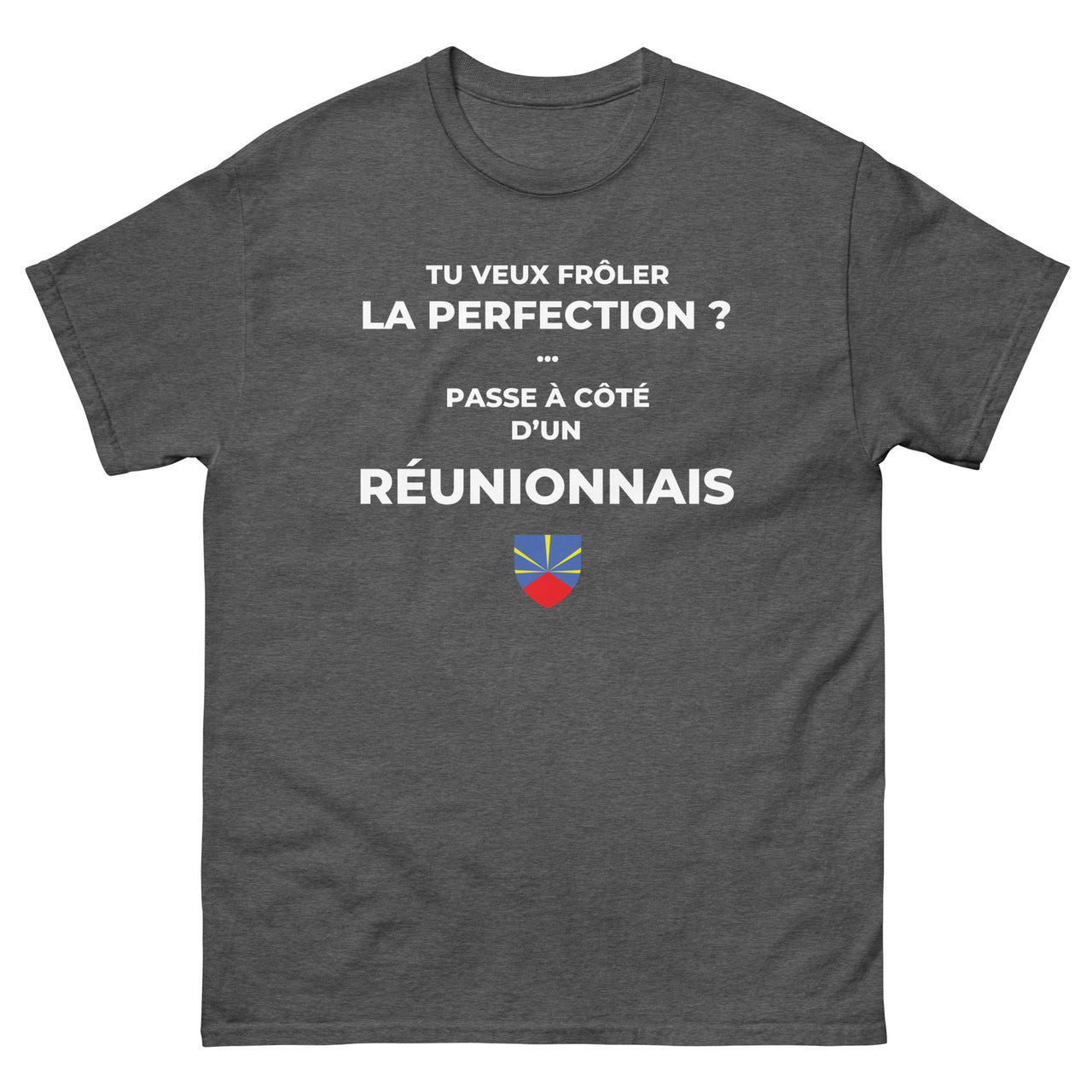 T-shirt Réunionnais noir face - Frôler la perfection