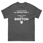 T-shirt Cadeau Breton Humour - Frôler la perfection