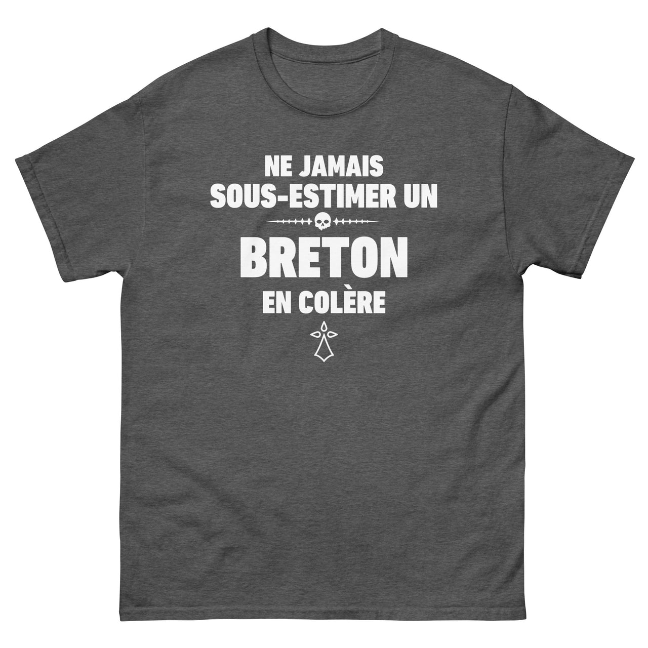 T-shirt Bretagne noir face - Ne jamais sous-estimer un Breton en colère