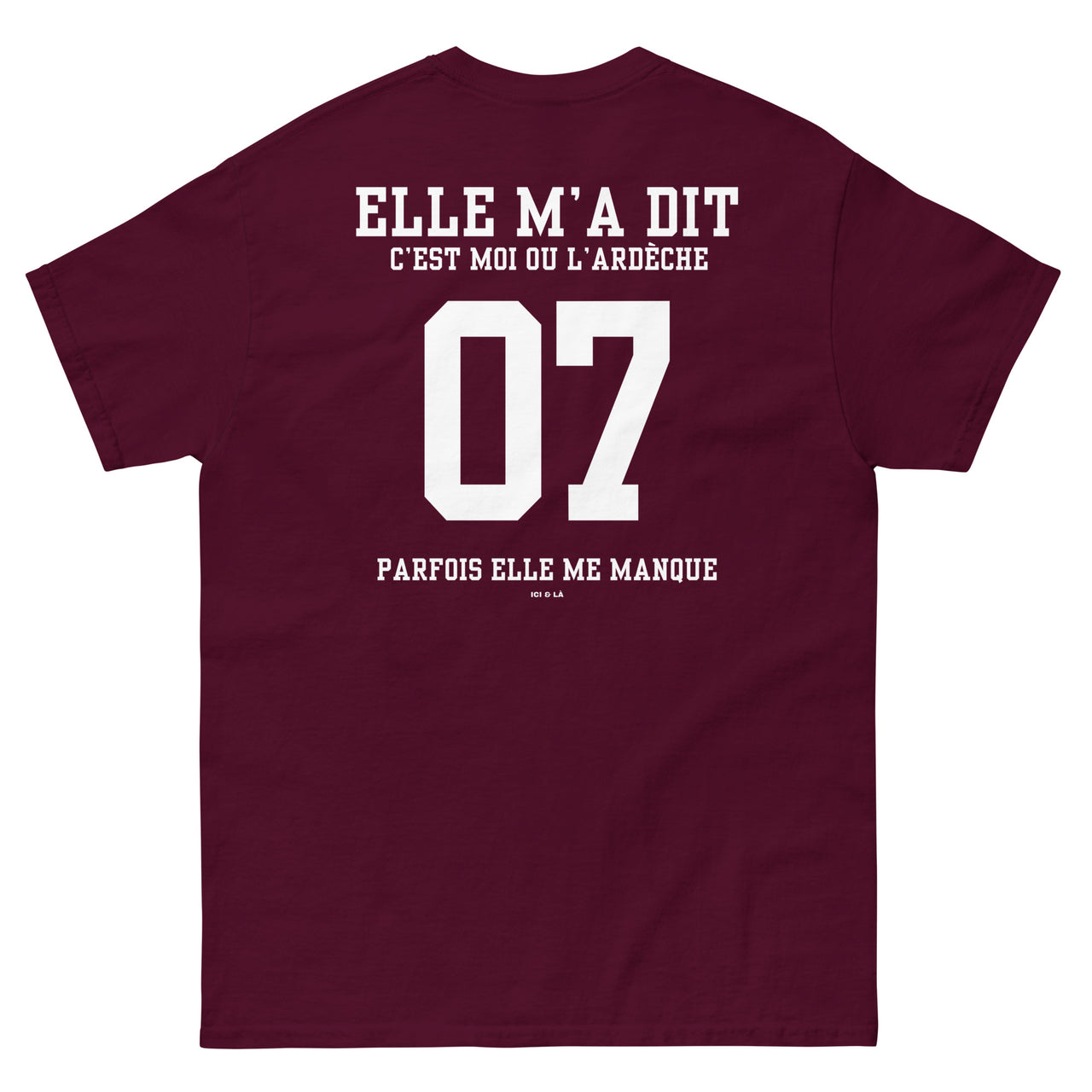 T-shirt Ardèche noir dos - C'est moi ou l'Ardèche