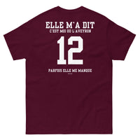 Thumbnail for T-shirt Aveyron bleu marine - Elle m'a dit moi ou l'Aveyron
