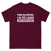 Thumbnail for T-shirt humour Bordeaux dos - Sans surveillance