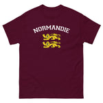 T-shirt Normandie - Deux lions léopardés style universitaire