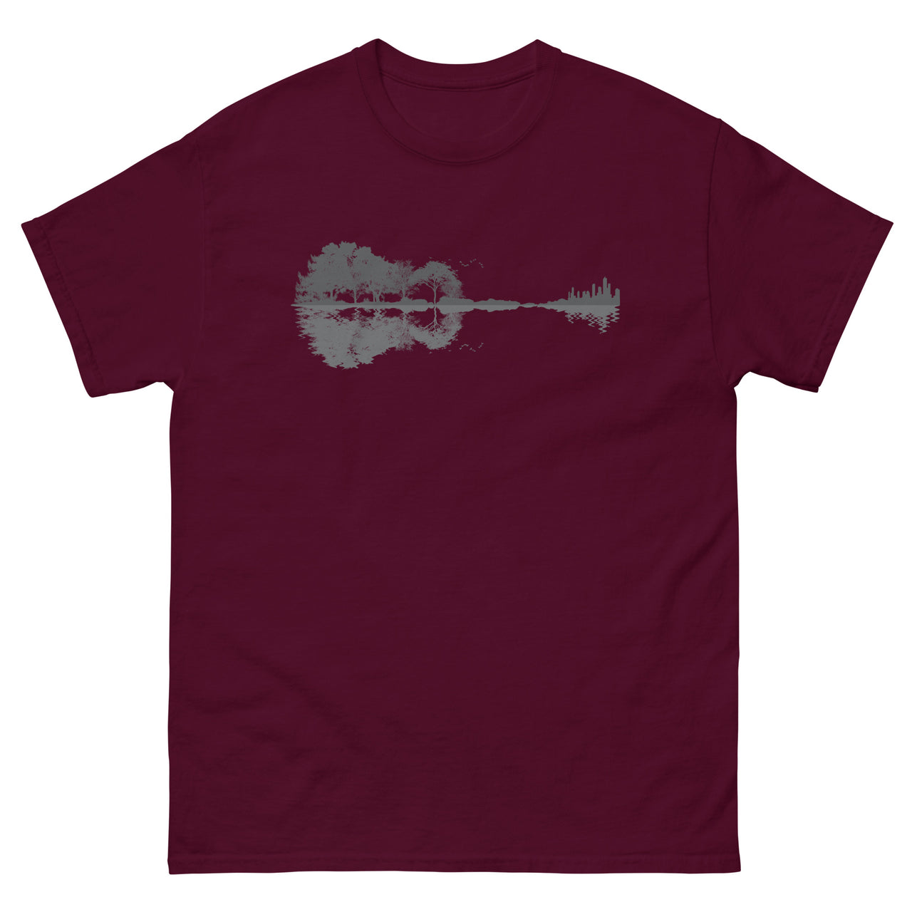 T-shirt Guitariste bleu marine - design tendance pour musiciens