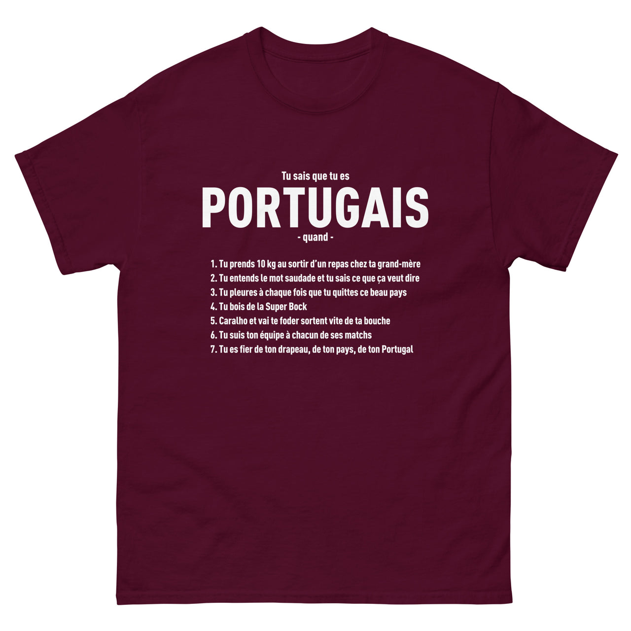 Tu sais que tu es Portugais quand - T-shirt cadeau humour