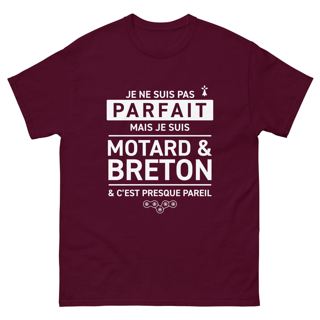 T-shirt Bretagne vert militaire - Je ne suis pas parfait mais je suis Motard