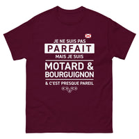 Thumbnail for T-shirt Bourgogne bordeaux dos - Je ne suis pas parfait mais motard