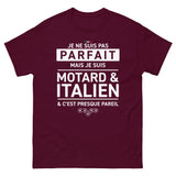 T-shirt Idée cadeau Motard Italien - Je ne suis pas parfait