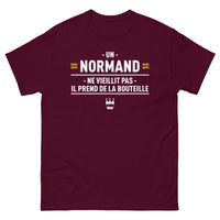 Thumbnail for T-shirt Normand noir dos - Un homme qui prend de la bouteille
