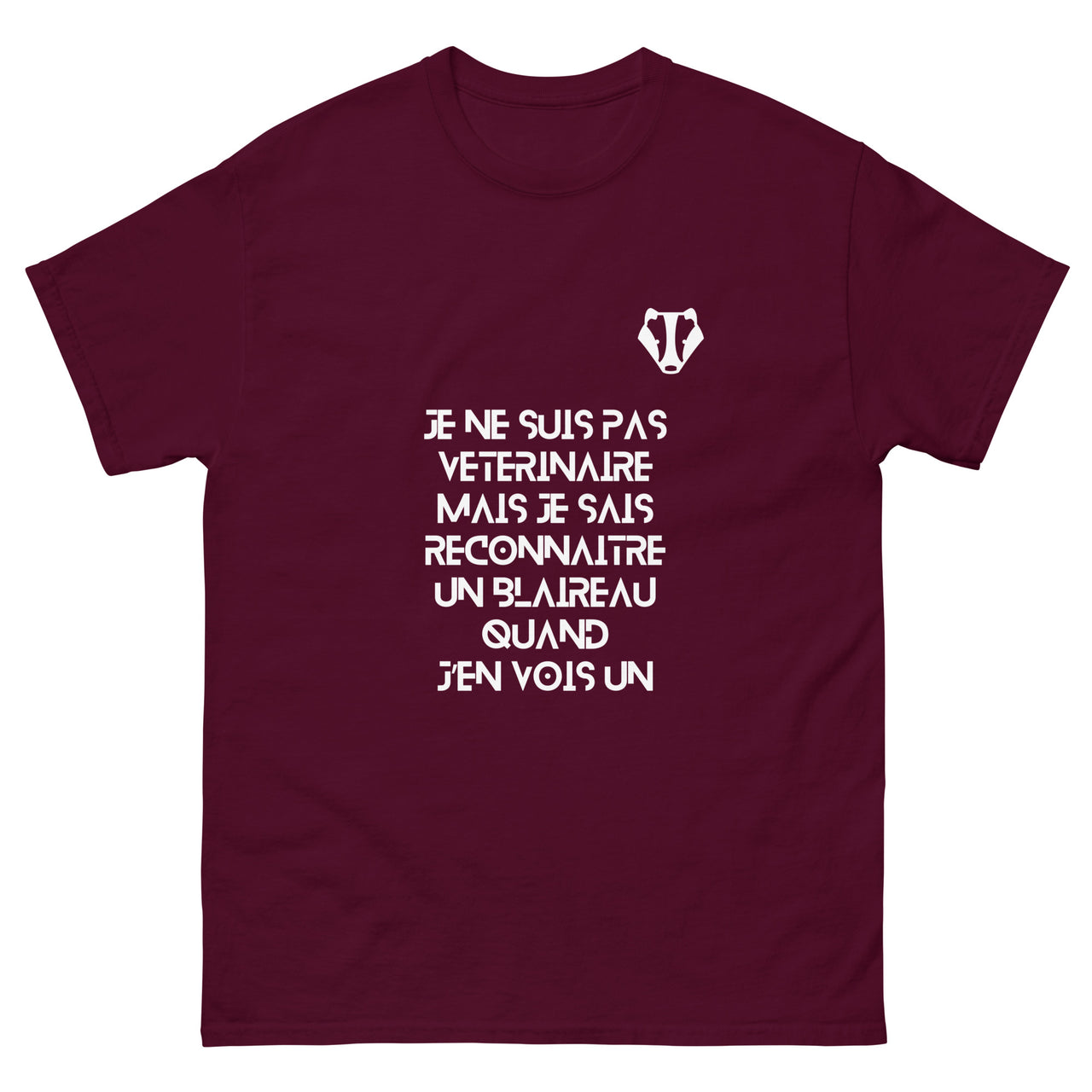 T-shirt humour bleu marine dos - Je ne suis pas vétérinaire
