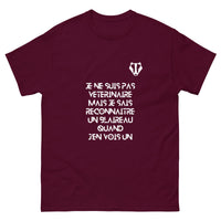 Thumbnail for T-shirt humour bleu marine dos - Je ne suis pas vétérinaire