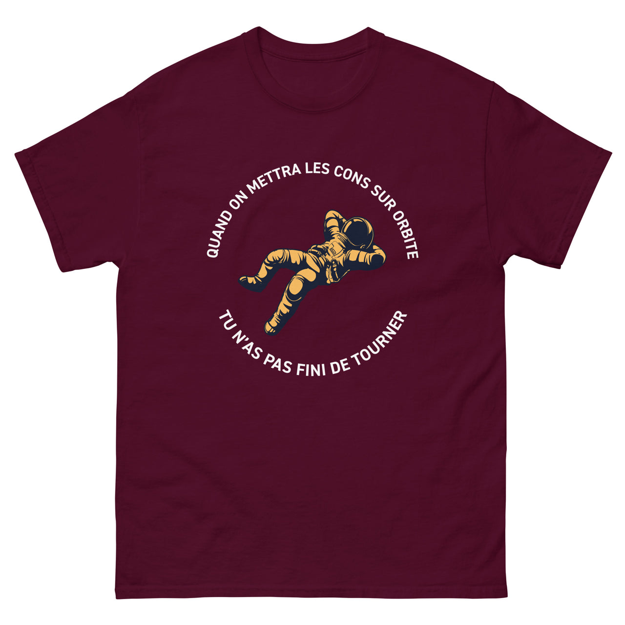 T-shirt Les cons sur orbite noir - texte humoristique