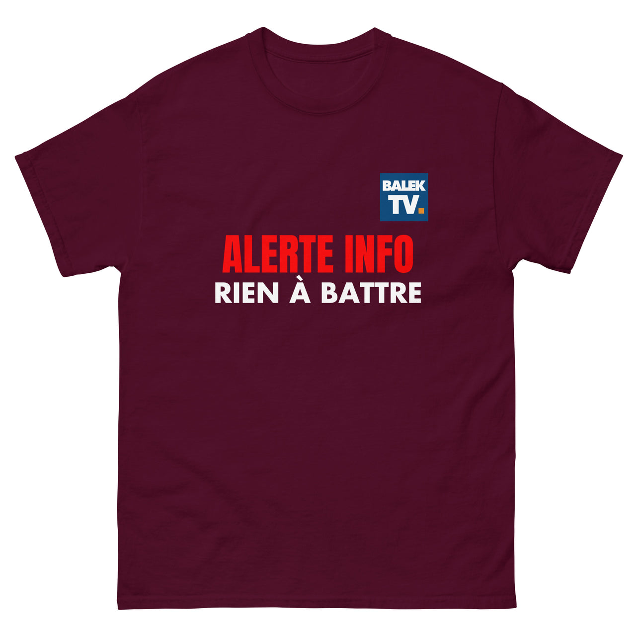 T-shirt humour bleu marine - Balek Tv, rien à battre