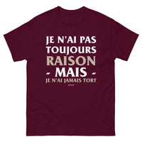 Thumbnail for T-shirt humour bleu marine - Je n'ai jamais tort