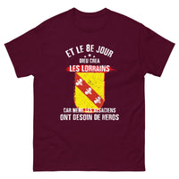 Thumbnail for T-shirt Lorrain bordeaux - Dieu crée les Lorrains