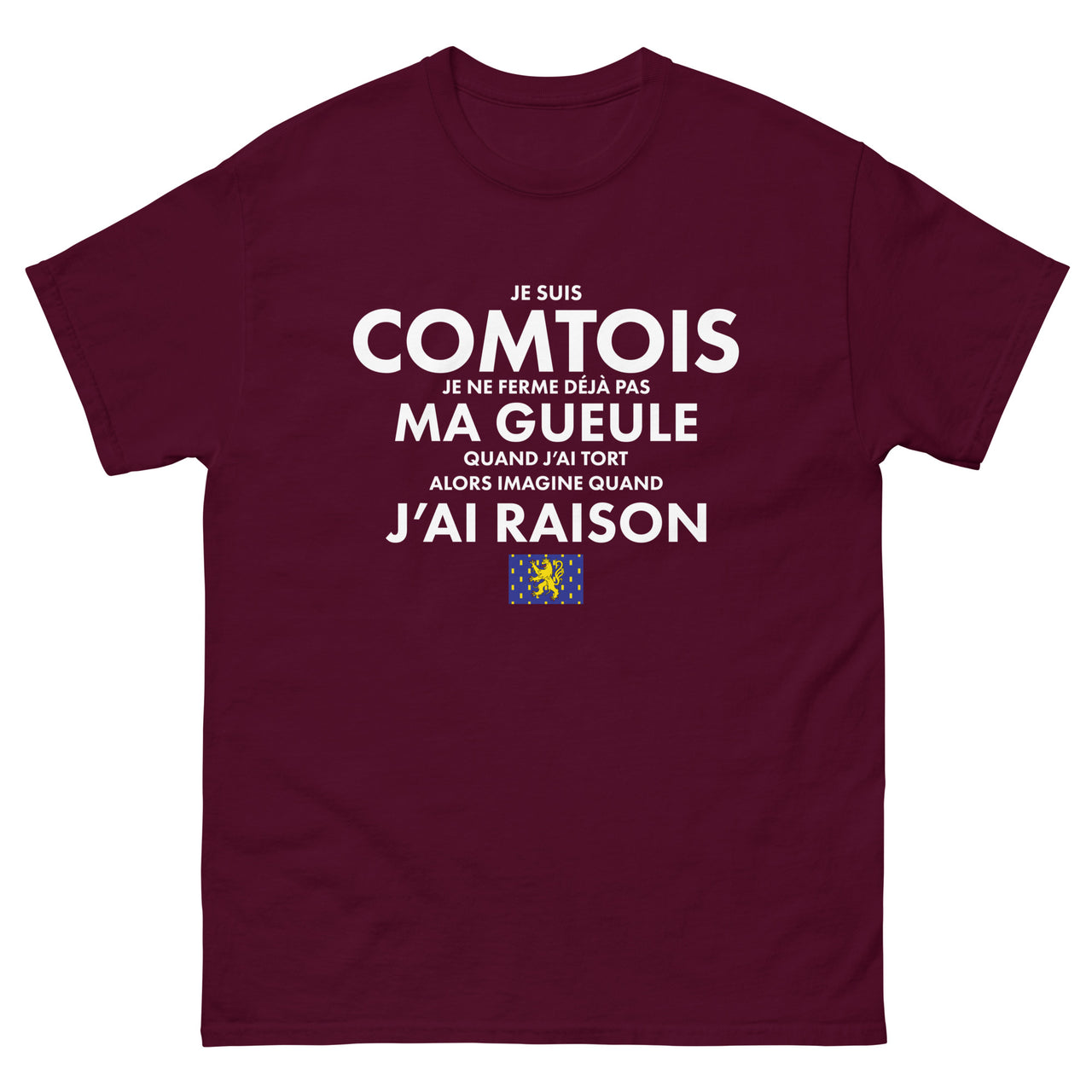 T-shirt Franche-Comté noir - Gueule de bois humoristique