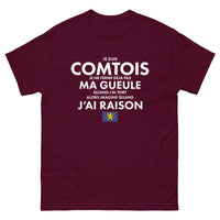 Thumbnail for T-shirt Franche-Comté noir - Gueule de bois humoristique