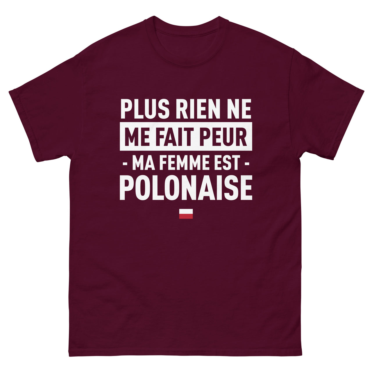 T-shirt Pologne noir dos - Plus rien ne me fait peur !