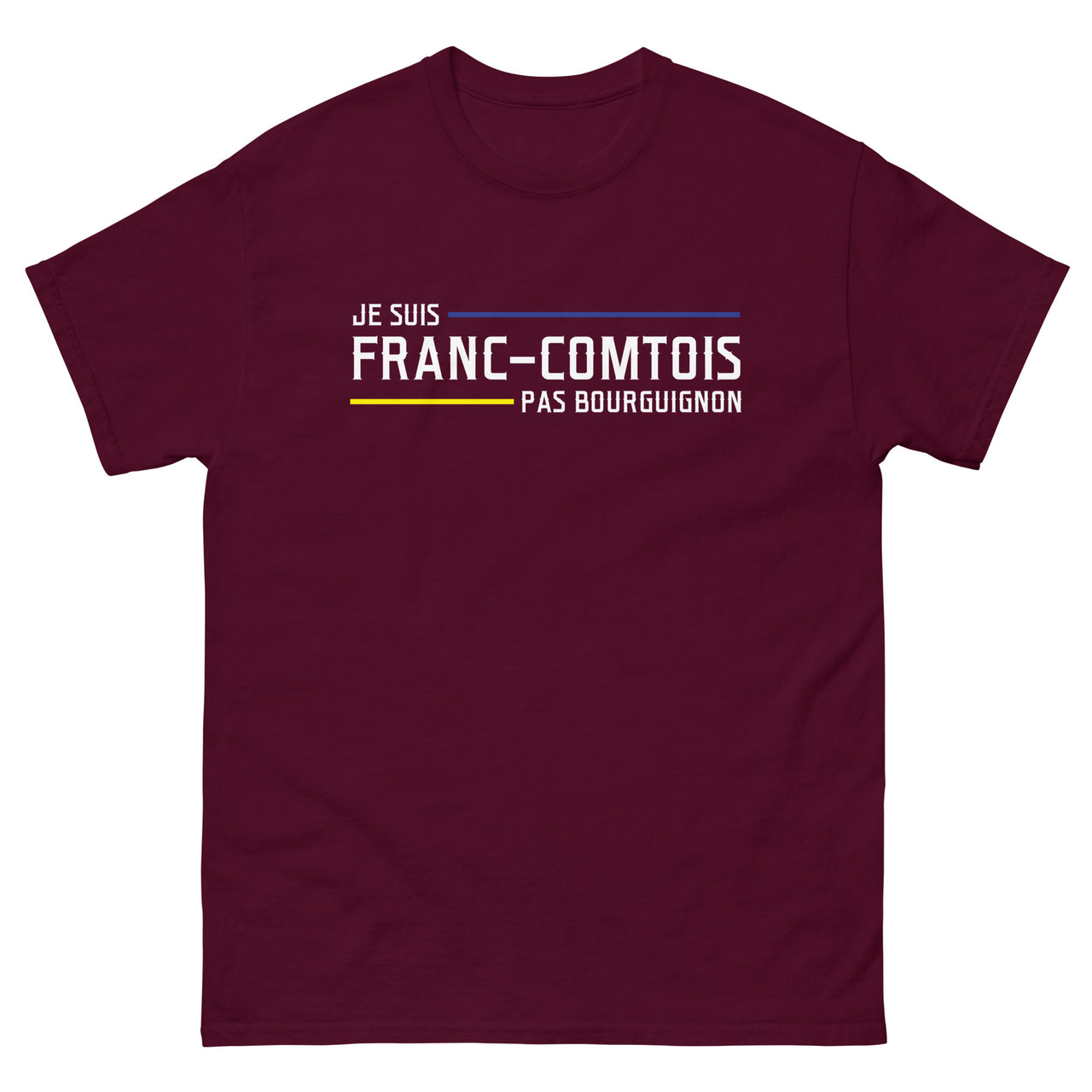 T-shirt Franche-Comté bleu marine - Fierté locale humoristique