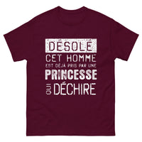 Thumbnail for T-shirt Saint Valentin bleu marine - Désolé cet homme est pris