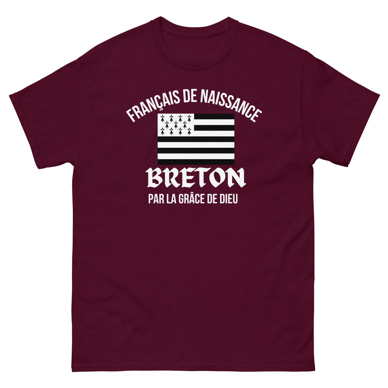 T-shirt Bretagne noir dos - Breton par la grâce de Dieu