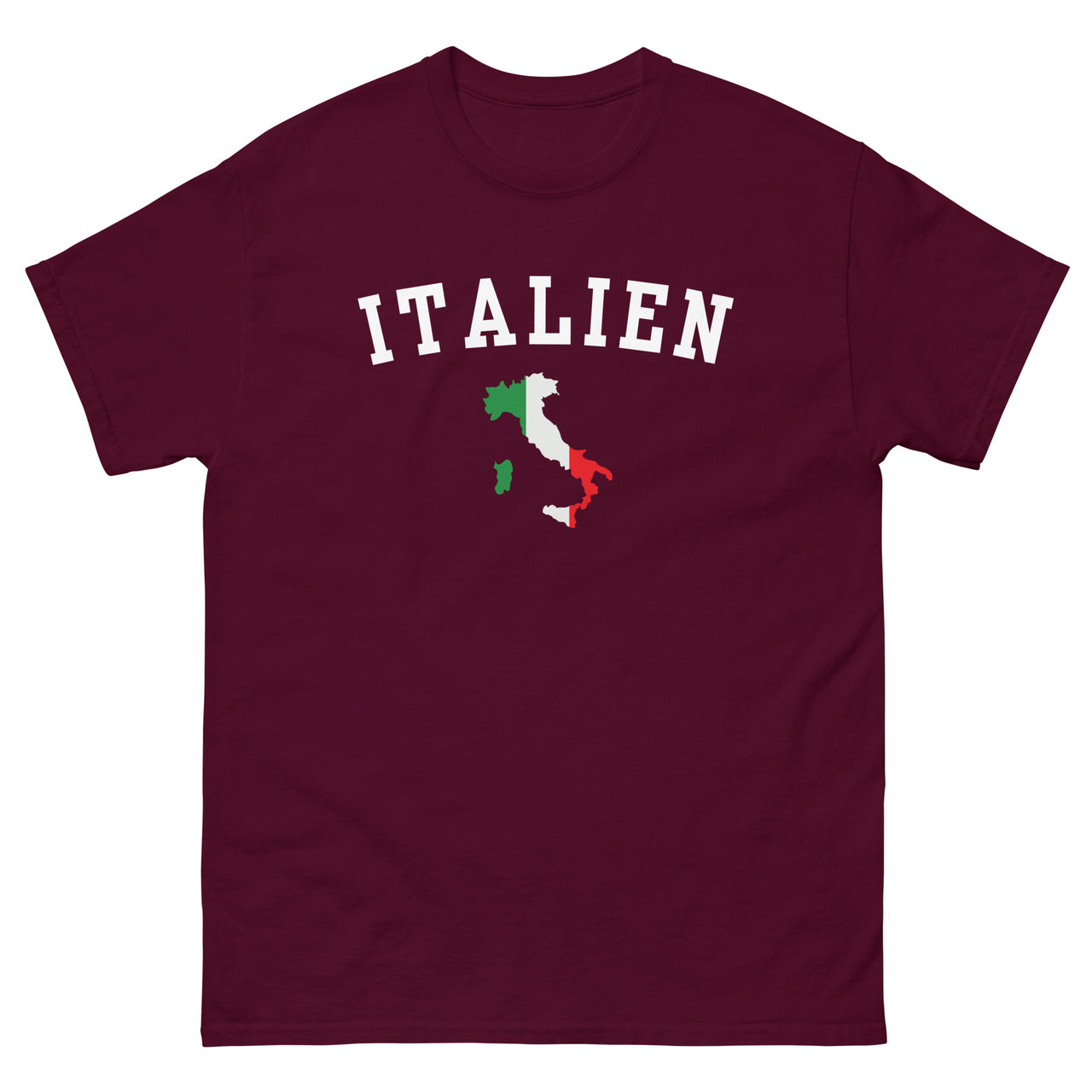 T-shirt Italie bleu marine - carte et drapeau de l'Italie