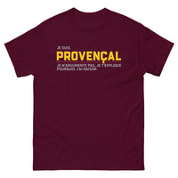 Thumbnail for T-shirt Provence bordeaux dos - Je t'explique pourquoi j'ai raison