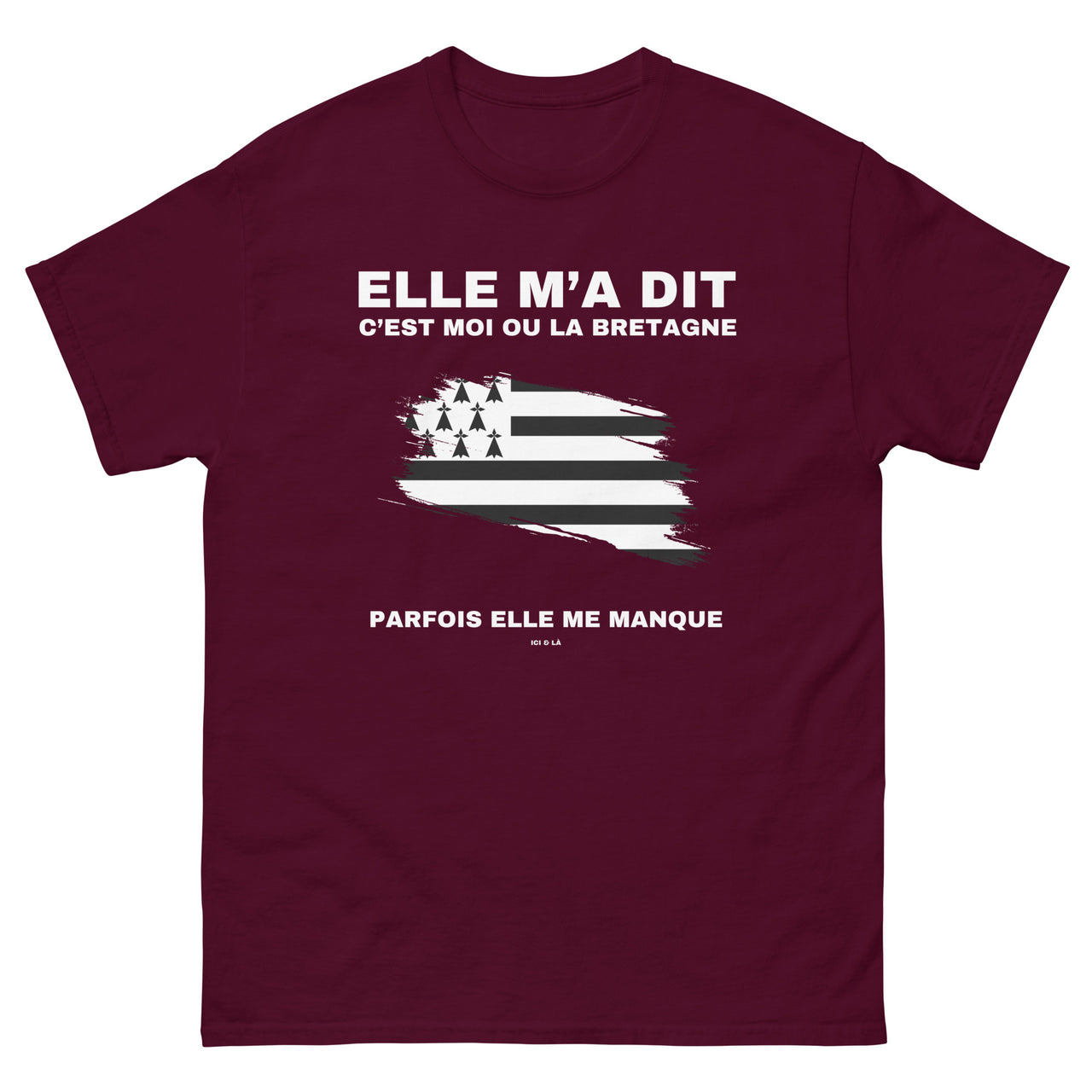 T-shirt Bretagne bordeaux dos - Moi ou la Bretagne