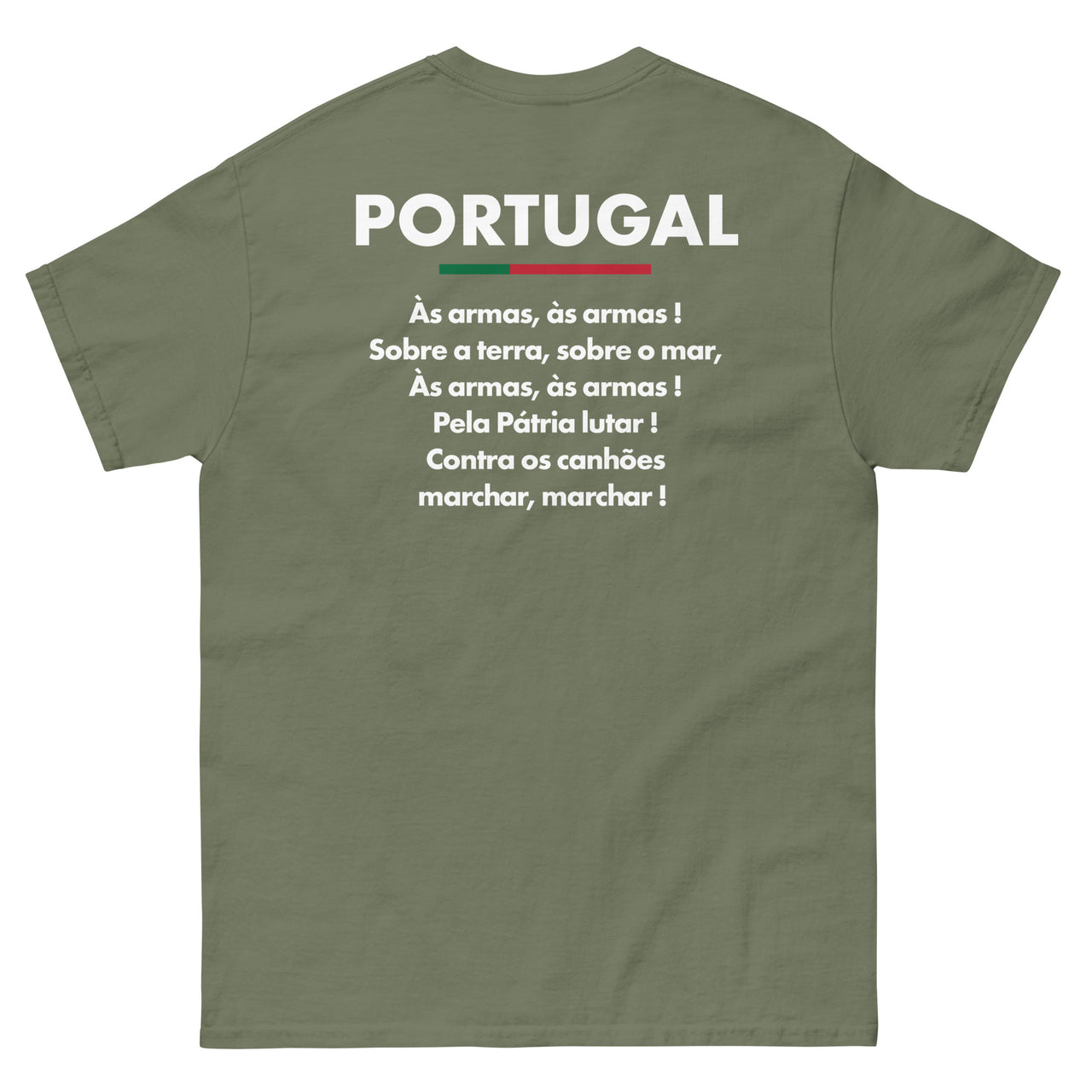 T-shirt Portugal noir dos - Hymne A Portuguesa