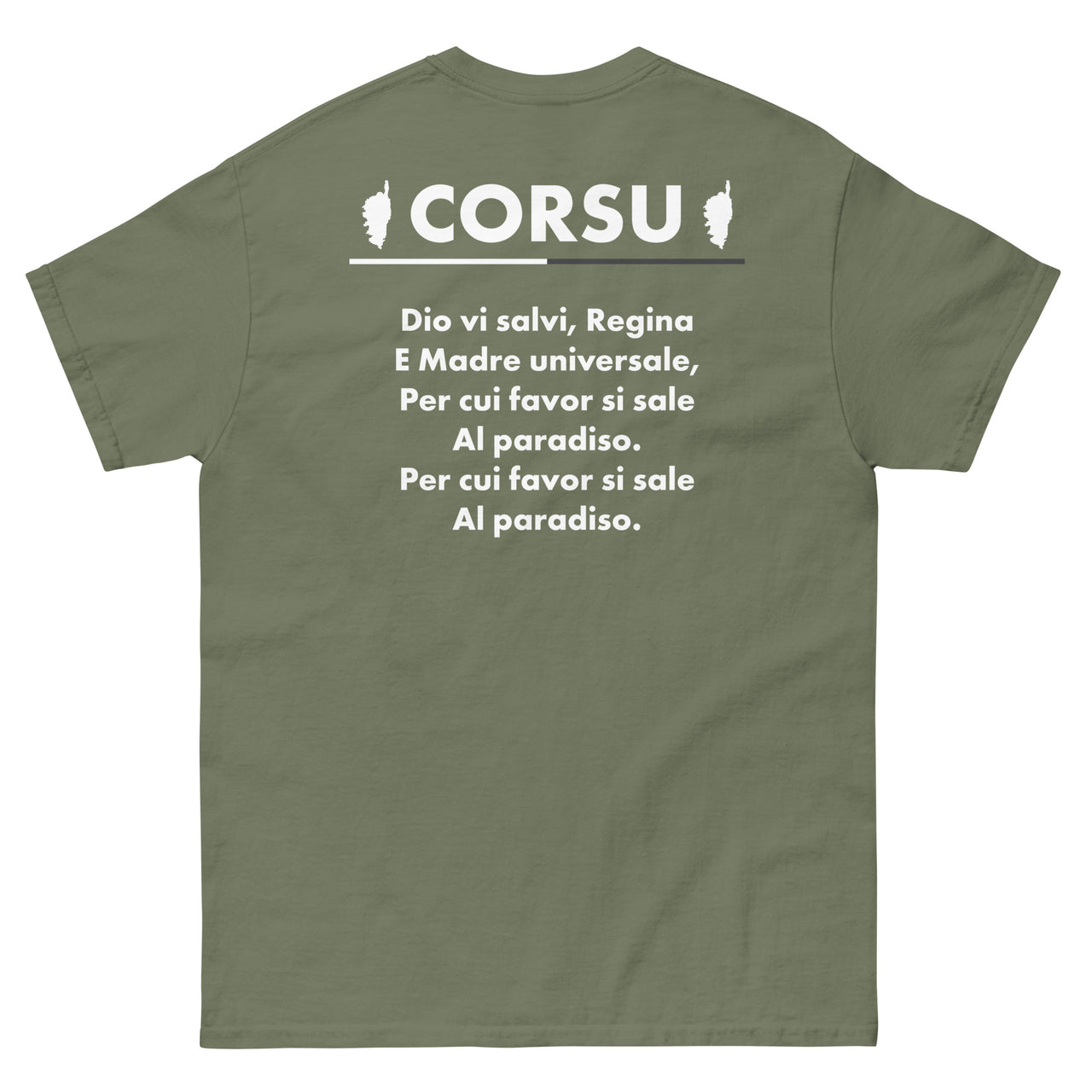 T-shirt Cadeau hymne Corse - Dio vi salvi, Regina