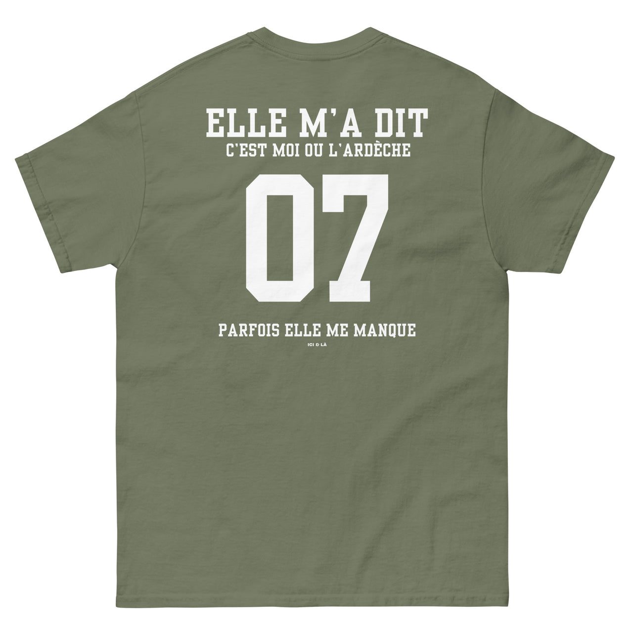 T-shirt Ardèche bleu marine dos - C'est moi ou l'Ardèche