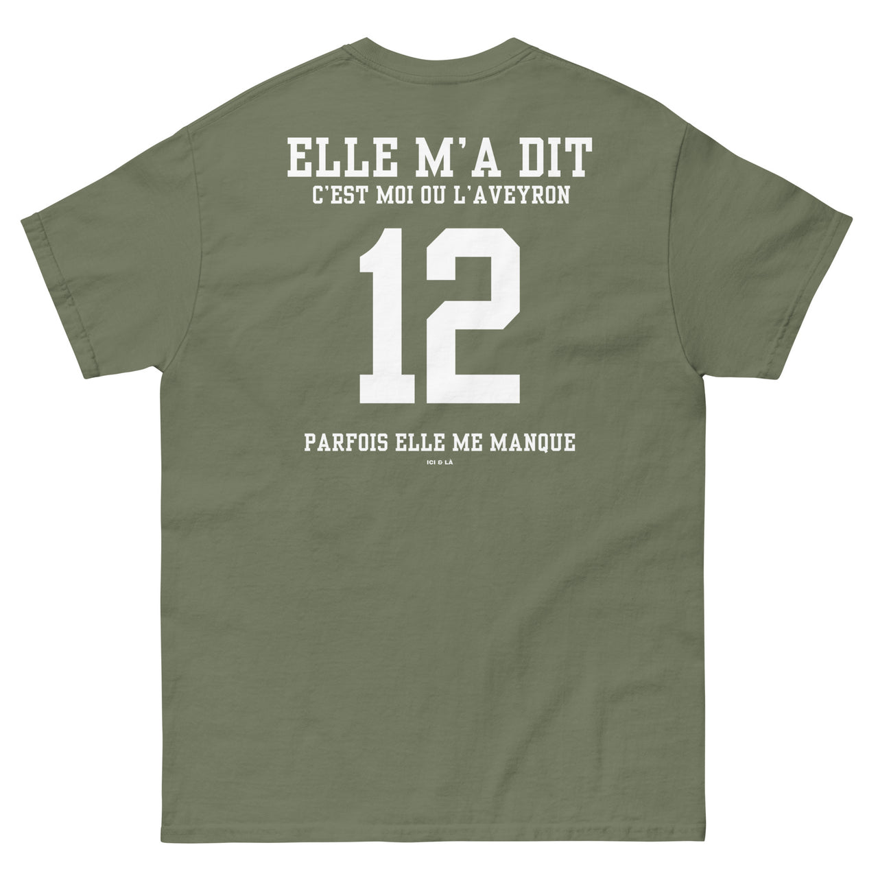 T-shirt Aveyron bordeaux dos - Elle m'a dit moi ou l'Aveyron