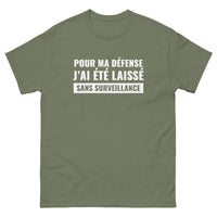 Thumbnail for T-shirt humour anthracite dos - Sans surveillance