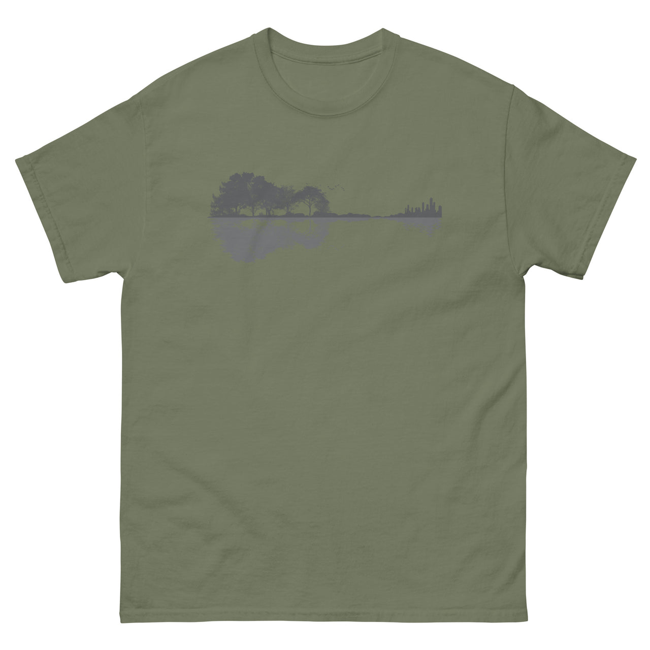 T-shirt Guitariste anthracite dos - design tendance pour musiciens