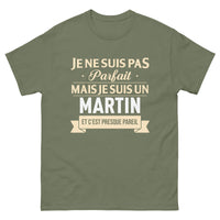 Thumbnail for Lustiges Geschenk-T-Shirt mit dem Nachnamen Martin: „Ich bin nicht perfekt“.