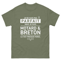 Thumbnail for T-shirt Bretagne bleu marine dos - Je ne suis pas parfait mais je suis Motard