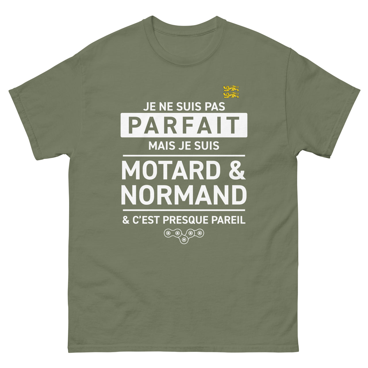 T-shirt Normand anthracite dos - Je ne suis pas parfait mais presque