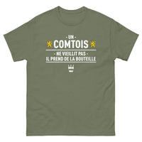 Thumbnail for T-shirt Un comtois ne vieillit pas il prend de la bouteille - Cadeau humour